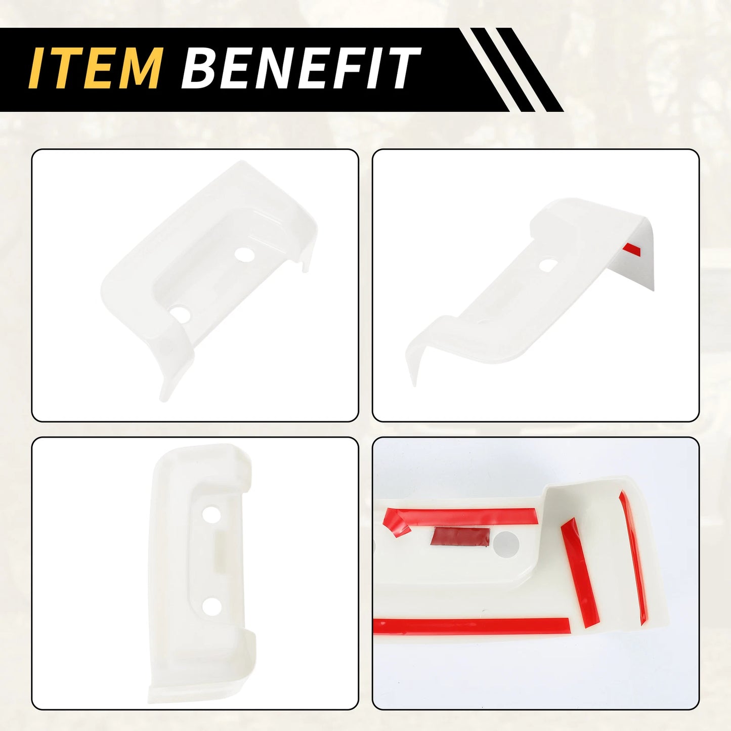 Rear Door Latch Lock Cover Trim for Jeep Wrangler JL JLU (2018-2024) White