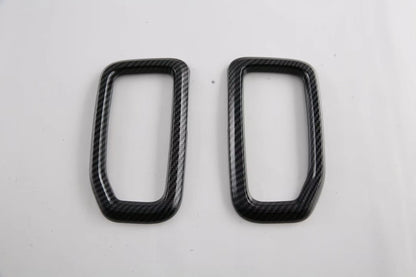 ABS Front Side Vent Air Outlet Lid Carbon Fiber Cover Trim for Ford Ranger (2023)