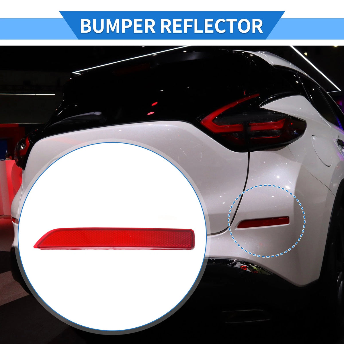Rear Right Bumper Reflector for Nissan Murano (2016-2023) Red