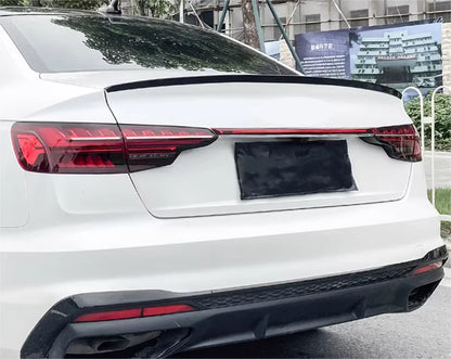 Rear Spoiler Glossy Black Wing Lip for Audi B9 A4 S4 Sedan (2017-2024)