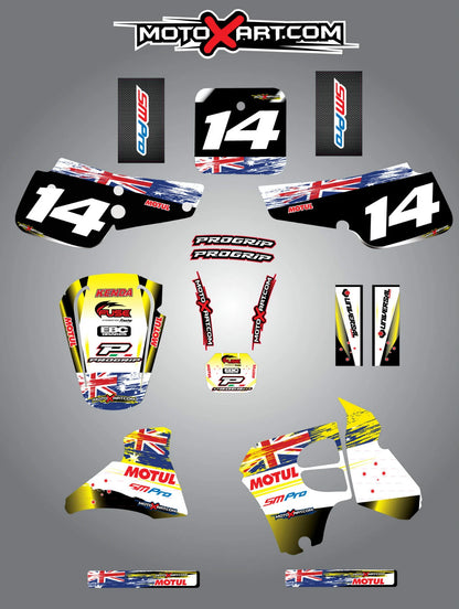 AUSSIE PRIDE Custom Graphic Kit for Suzuki RM 80 (1995-1999) Stickers