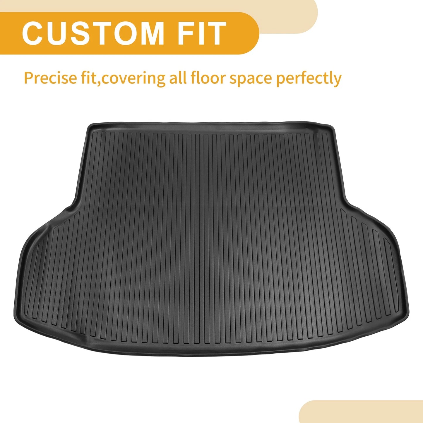Cargo Liner Rear Trunk Mat for Honda Civic (2016-2021) Vertical Stripes