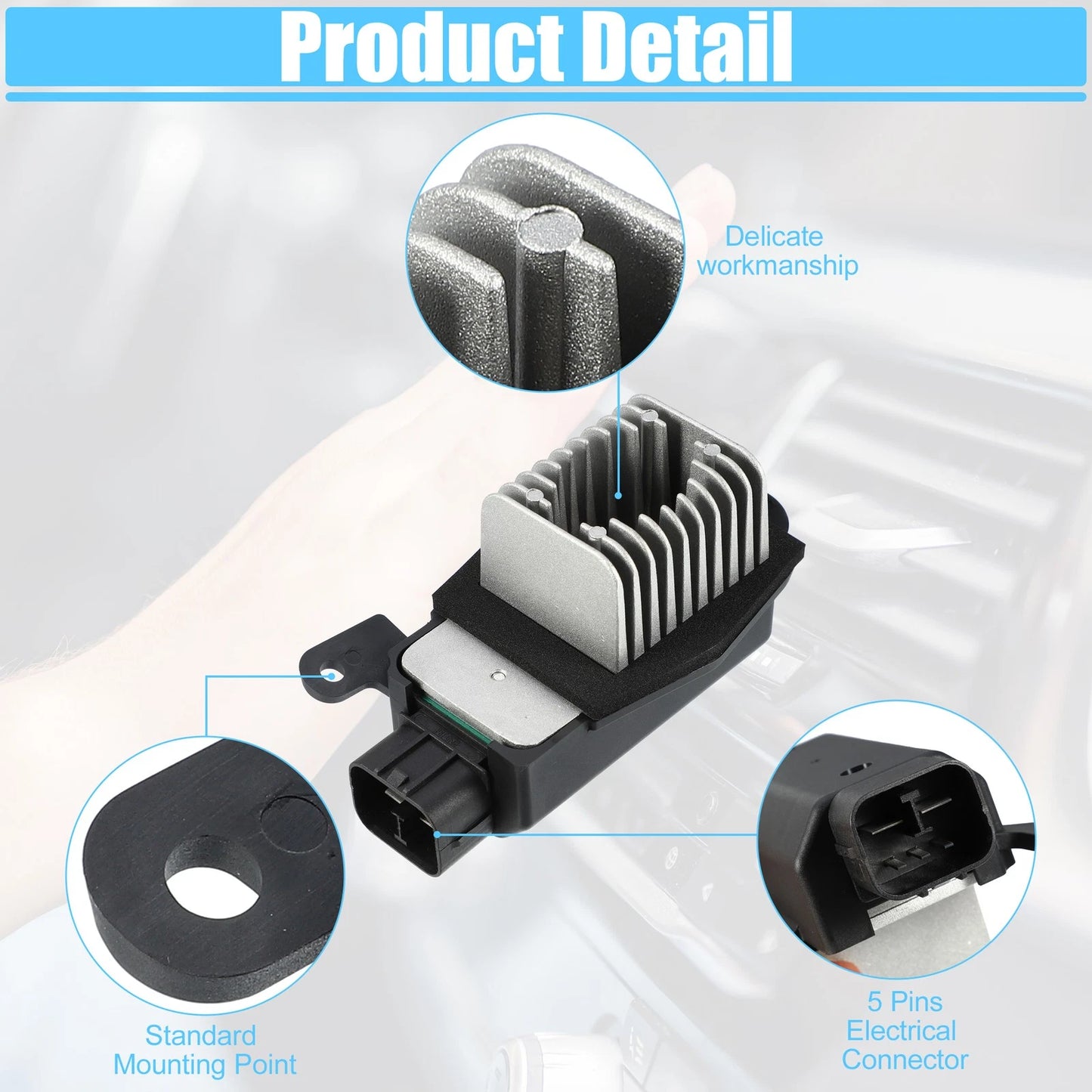 HVAC Blower Motor Resistor for Ford F-250 F-350 Super Duty (1999-2007)