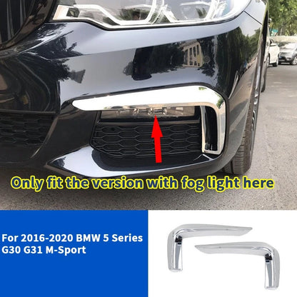 Chrome Front Bumper Fog Lamp Light Cover for BMW 5 Series G30 G31 (2016–2020)