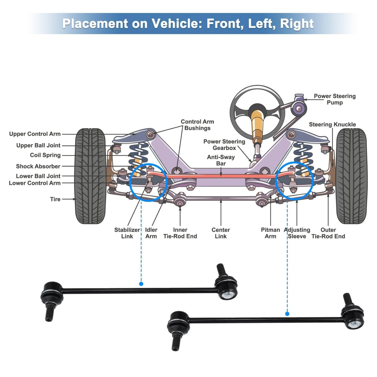 Front Sway Bar Links for Nissan Sentra (2007-2012)