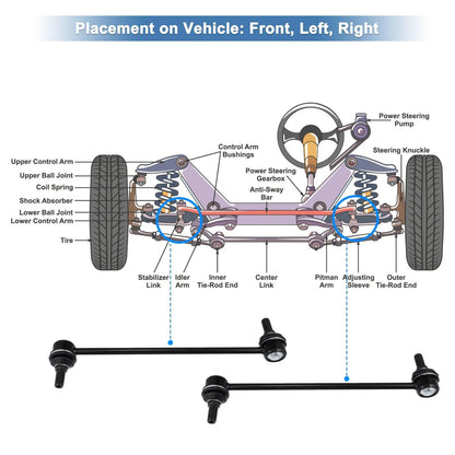 Front Sway Bar Links for Nissan Sentra (2007-2012)