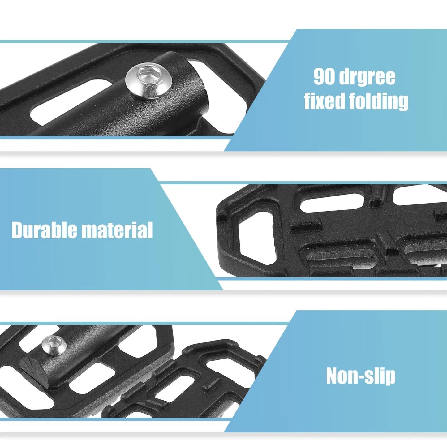 1 Pair Aluminum Wide Foot Pegs Footrest for BMW R1200GS LC G310GS S1000XR