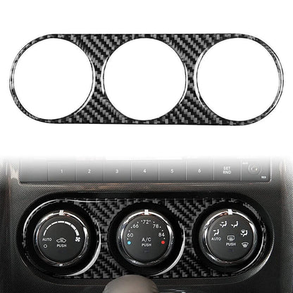 Black Carbon Fiber Air Conditioning Switch Panel Trim for Dodge Challenger (2008-2014)