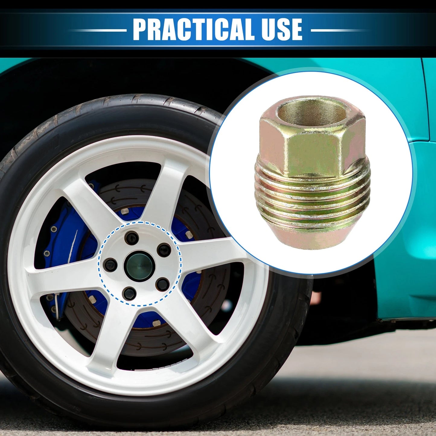 20 x M12x1.5 Wheel Lug Nuts for Chevrolet Equinox, Chrysler Sebring (2005-2010)