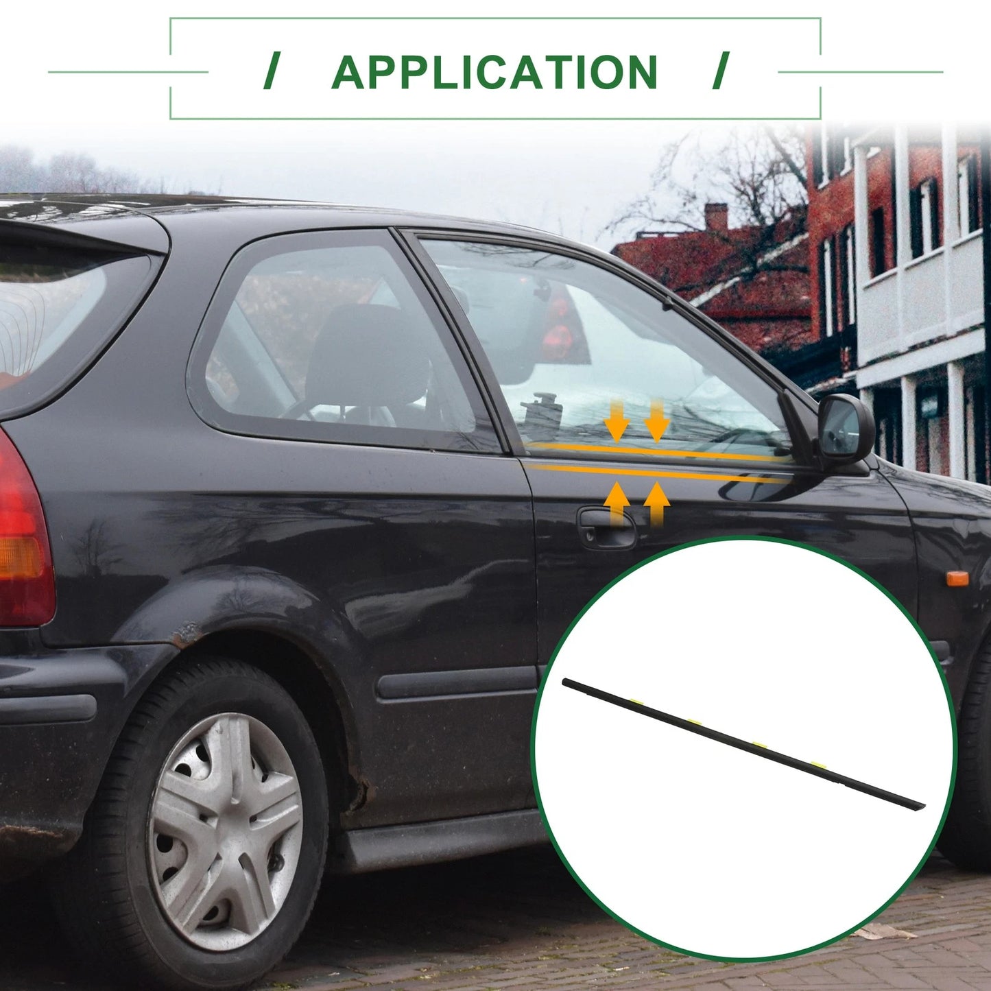 Front Left & Right Weatherstrip Window Seal for Honda (2006-2011)