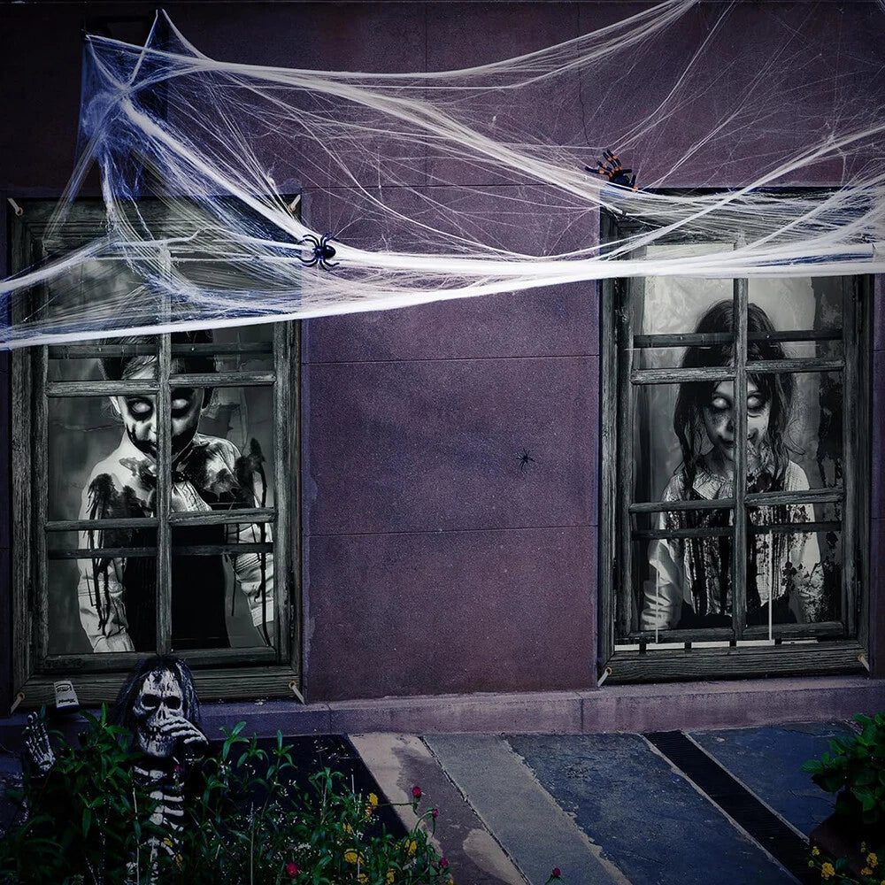 Scary Halloween Curtains for Indoor Outdoor Party Decor 80 x 120cm