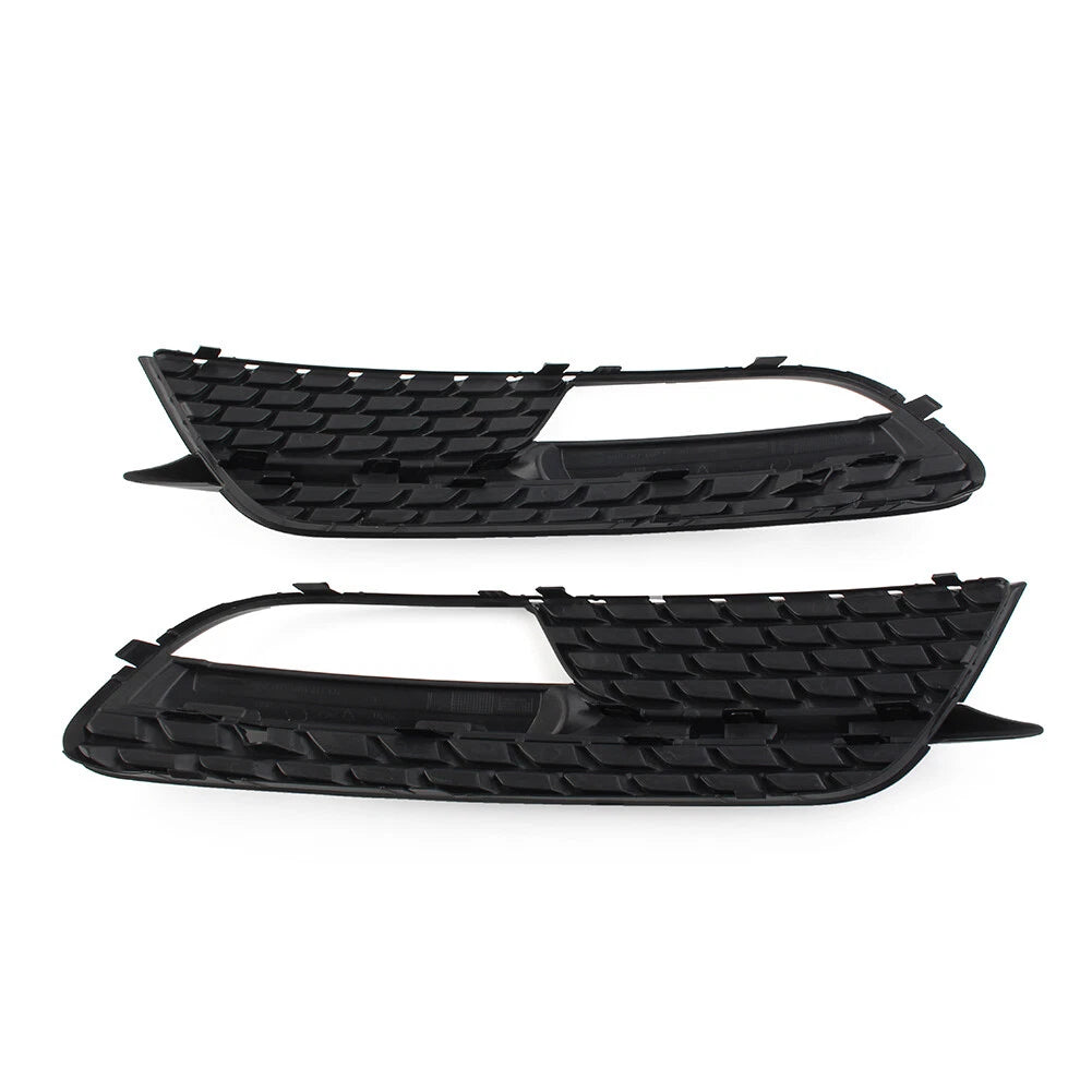 2 x Front Bumper Black Fog Light Grille Cover for Audi A5 (2012-2016)