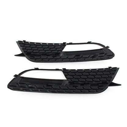 2 x Front Bumper Black Fog Light Grille Cover for Audi A5 (2012-2016)