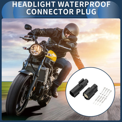 4 Pin / 1 Set / Headlight Waterproof Connector Plug Black for Harley-Davidson