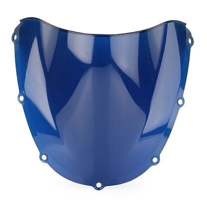 Blue Windshield Windscreen Double Bubble for Honda CBR954RR (2002-2003)