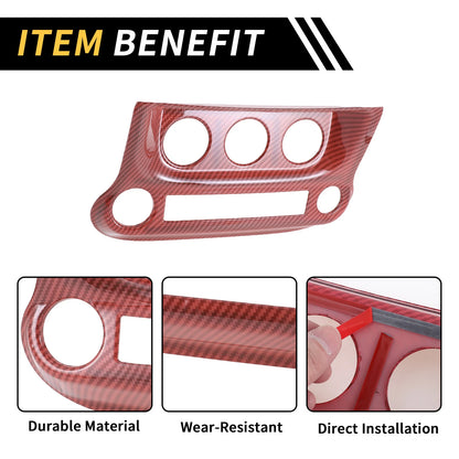 AC Switch Button Control Cover Trim for Jeep Wrangler JK JKU (2011-2017) Red
