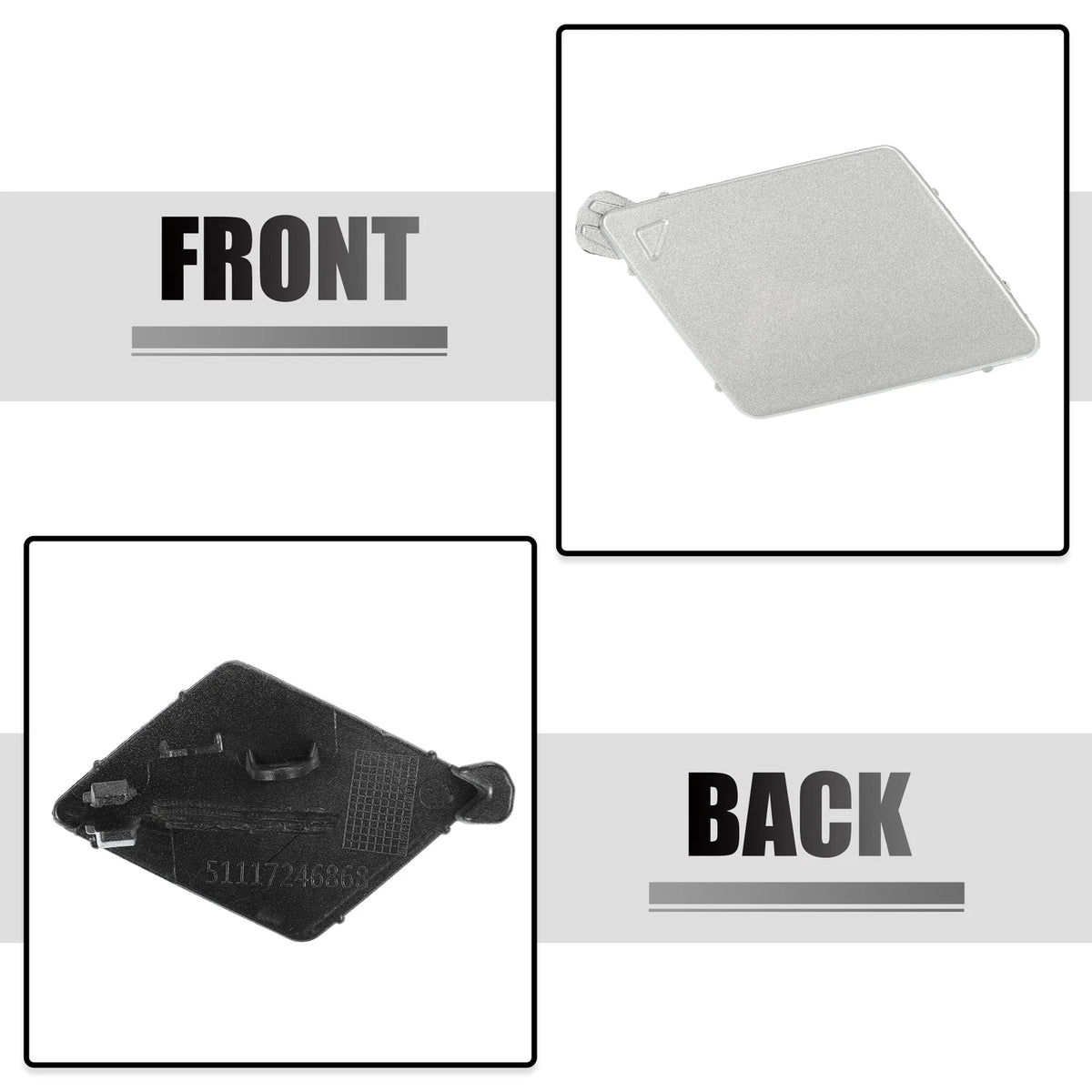 Front Bumper Tow Hook Cover for BMW 5 Series F10 Sedan (2011-2017)