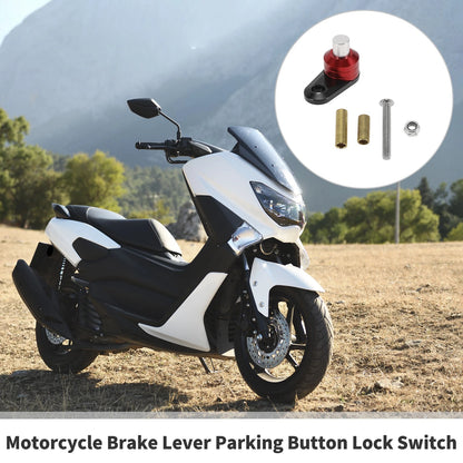 Set Brake Lever Parking Button Lock Switch Red for Motorcycle