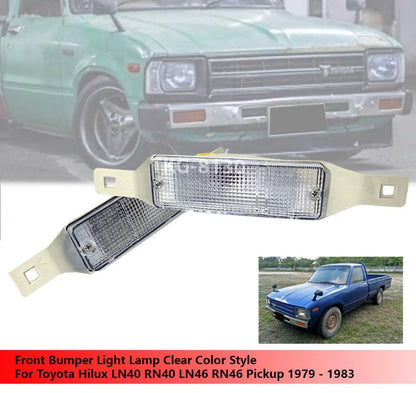 Clear Lens Front Bumper Light for Toyota Hilux LN40 RN40 LN46 RN46 (1984-1997)