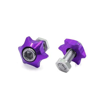 4Pcs / 6mm / Purple Metal Hexagon License Plate Bolts for Motorcycle