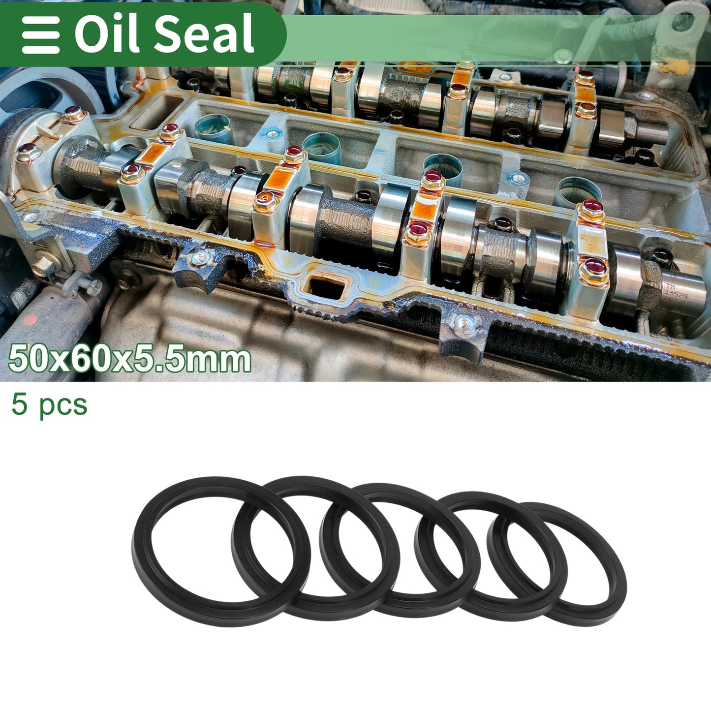 Oil Seal 50x60x5.5mm 5 Pcs Seal for Car