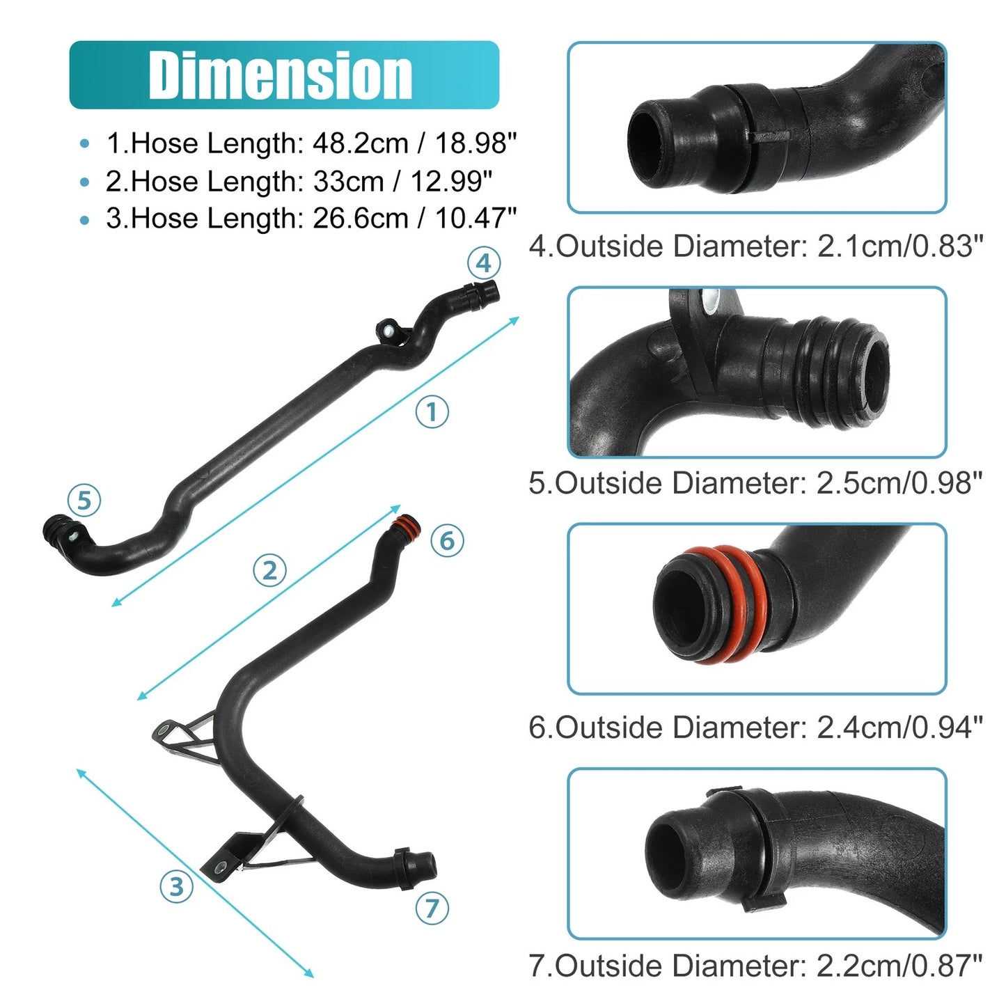 Coolant Pipe for BMW E46 E39 (2000-2006) - Water Engine Heater Inlet