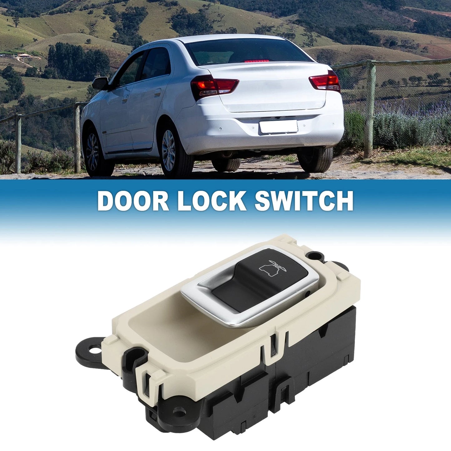 Front Driver Door Lock Switch for Tesla X 2016 Black Beige