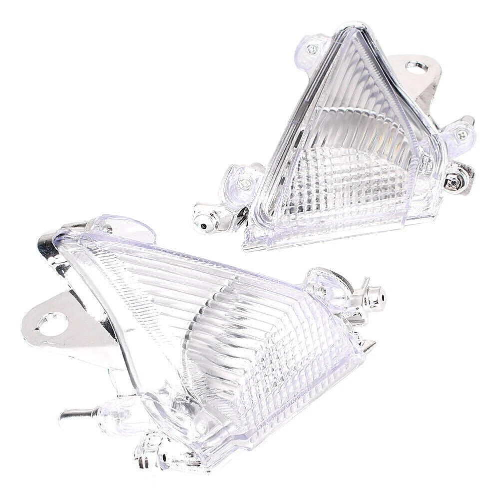 Clear Front Turn Signal Lens Covers for Kawasaki Ninja ZX10R (2004-2005)