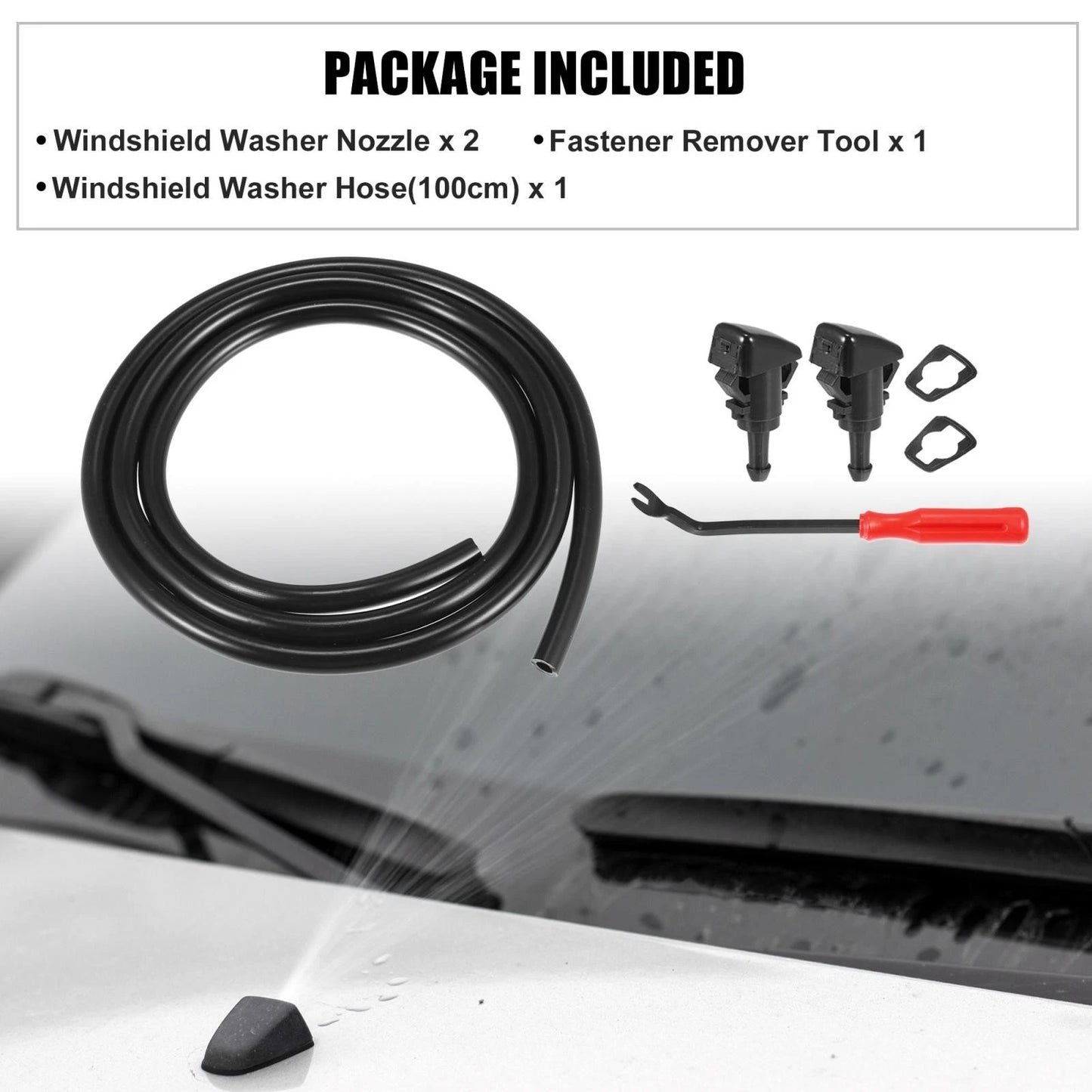 6x Front Windshield Washer Nozzle Kit 5113049AA for Chrysler 300C (2004 - 2010)