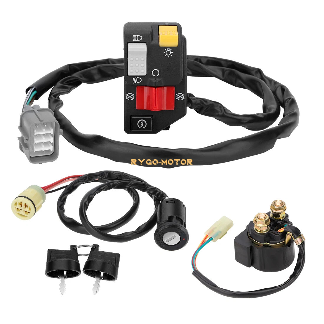 Handlebar Key Starter Relay Switch Kit for Honda Rancher 350 (2000–2005)