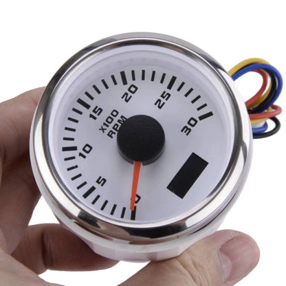 52MM 0-3000RPM Tachometer Gauge for Car, Truck, Motorcycle, Boat
