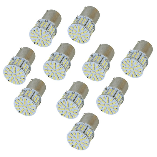 10 x 1156 BA15S P21 LED White Brake/Turn/Tail/Reverse Light Bulbs for Car