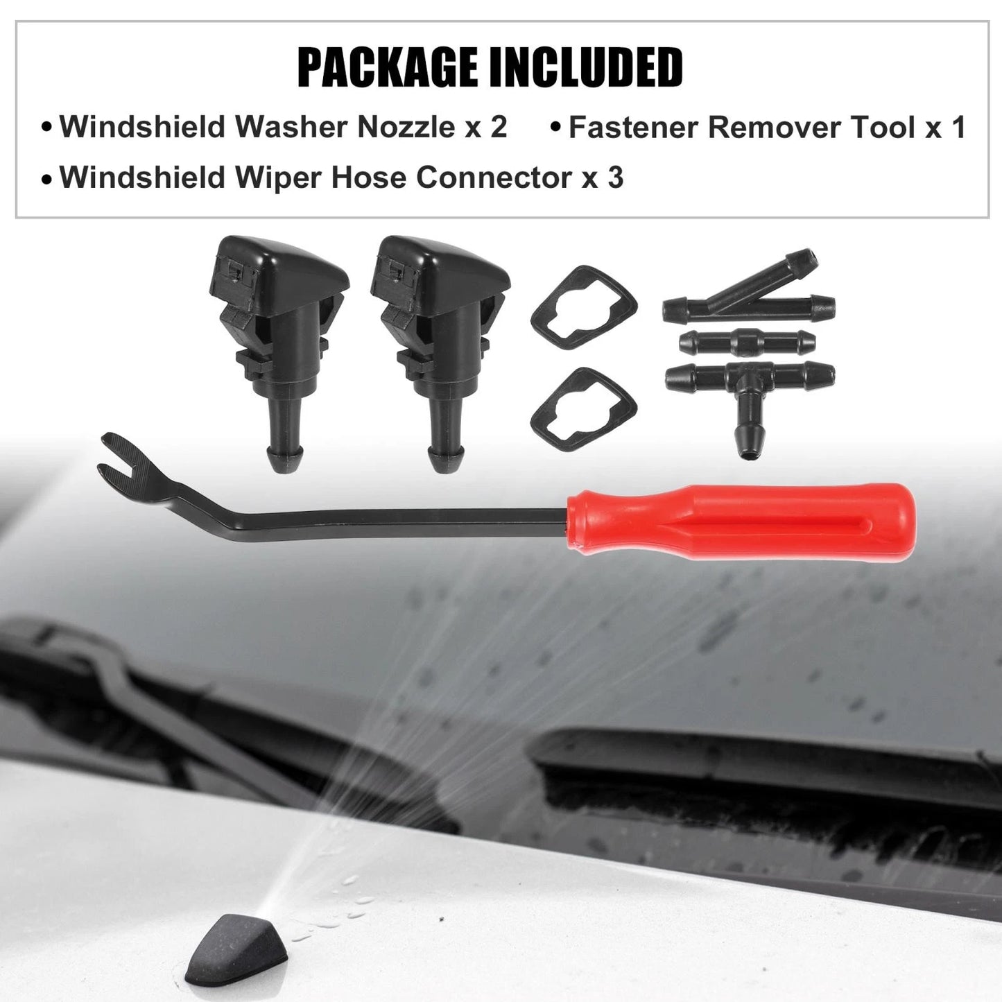 8 x Front Windshield Washer Nozzles for Jeep Patriot (2008-2016)