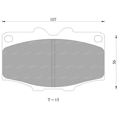 Front Disc Brake Pad Set 2x4/4x4 Ute for Toyota Hilux (1979–1988)