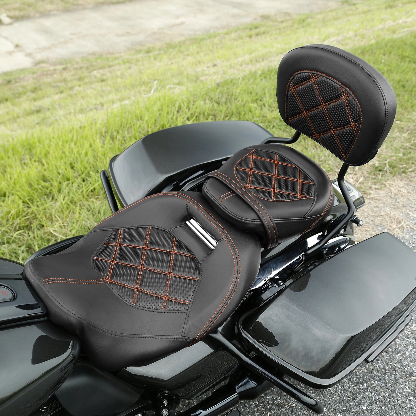 Driver & Passenger Seat w/ Backrest Pad for Harley Street Glide (2009-2023)