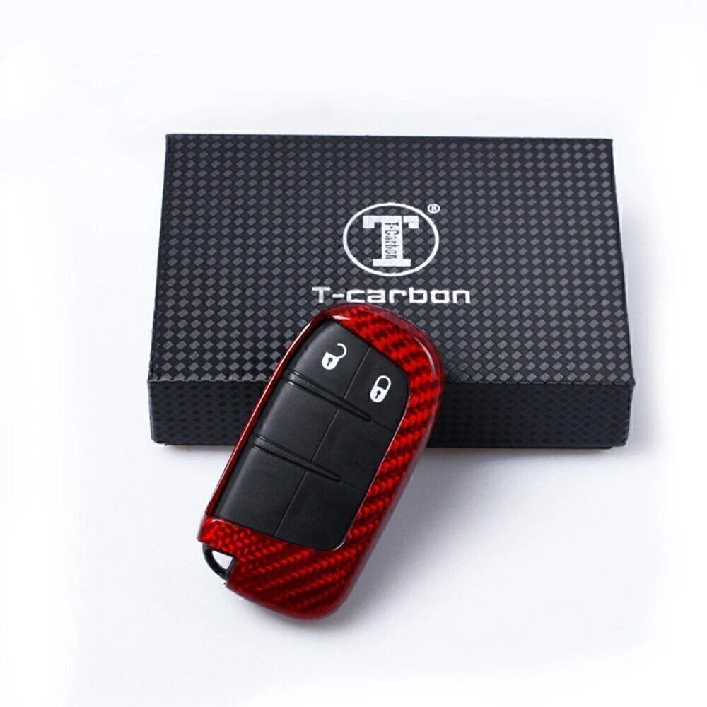 Carbon Fiber Key Case Cover for Jeep/Dodge (2011-2023)