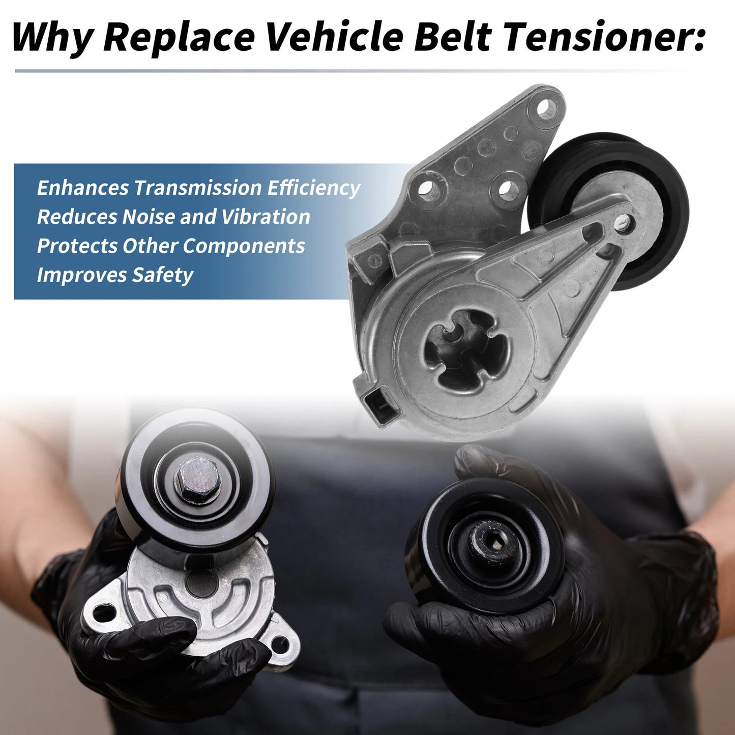 Belt Tensioner for Ford Galaxy (1995-2006) Metal 1 x Unit