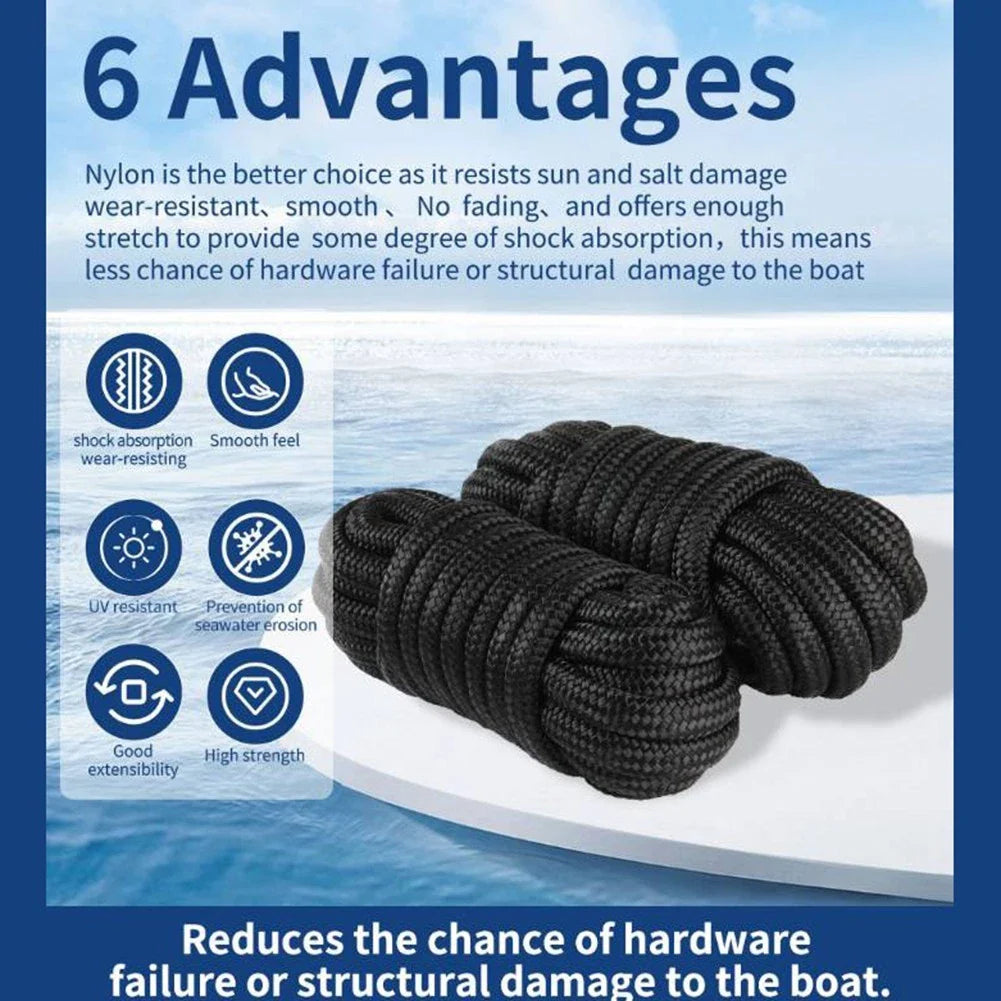 Boat Dock Lines Easy To Operate 6000 Lbs Tensile Strength for Boat Docking