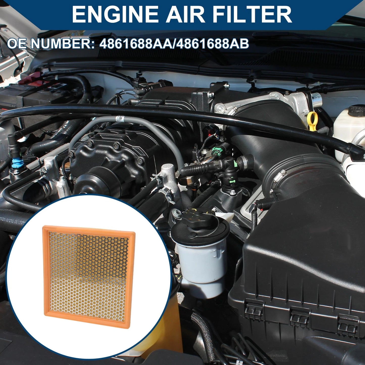 Car Engine Air Filter for Jeep Grand Cherokee 3.0L (2014-2019) 1 x Pcs