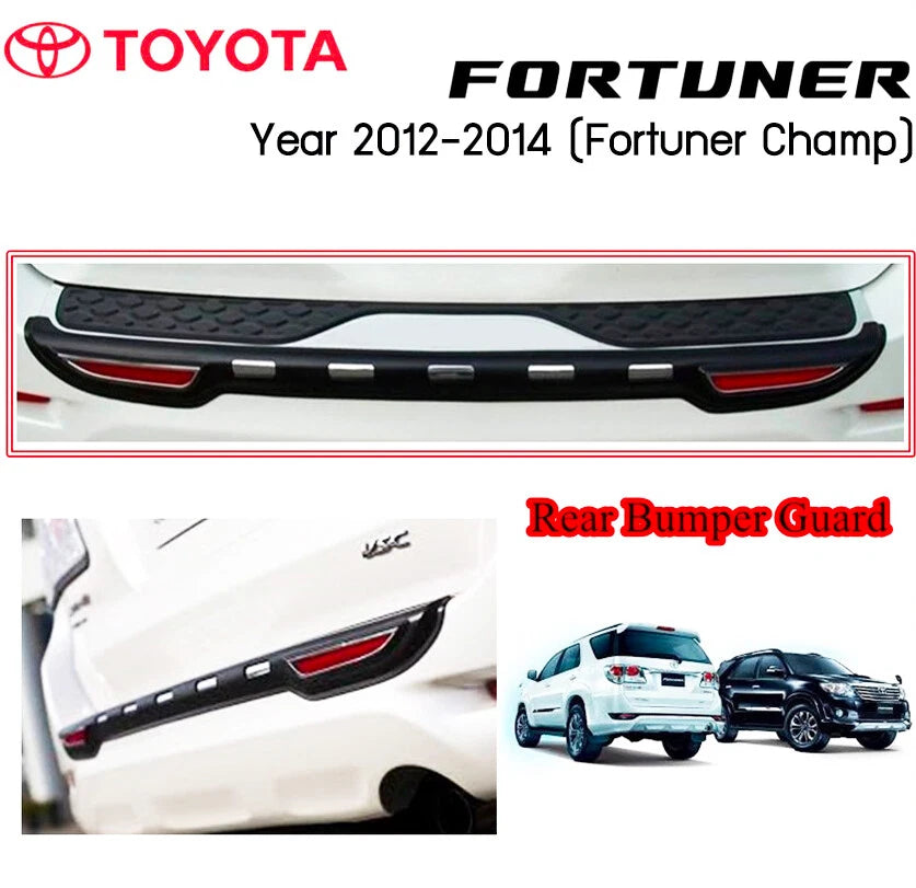 Rear Bumper Step Guard Plate Chrome for Toyota Fortuner Champ (2012-2015)