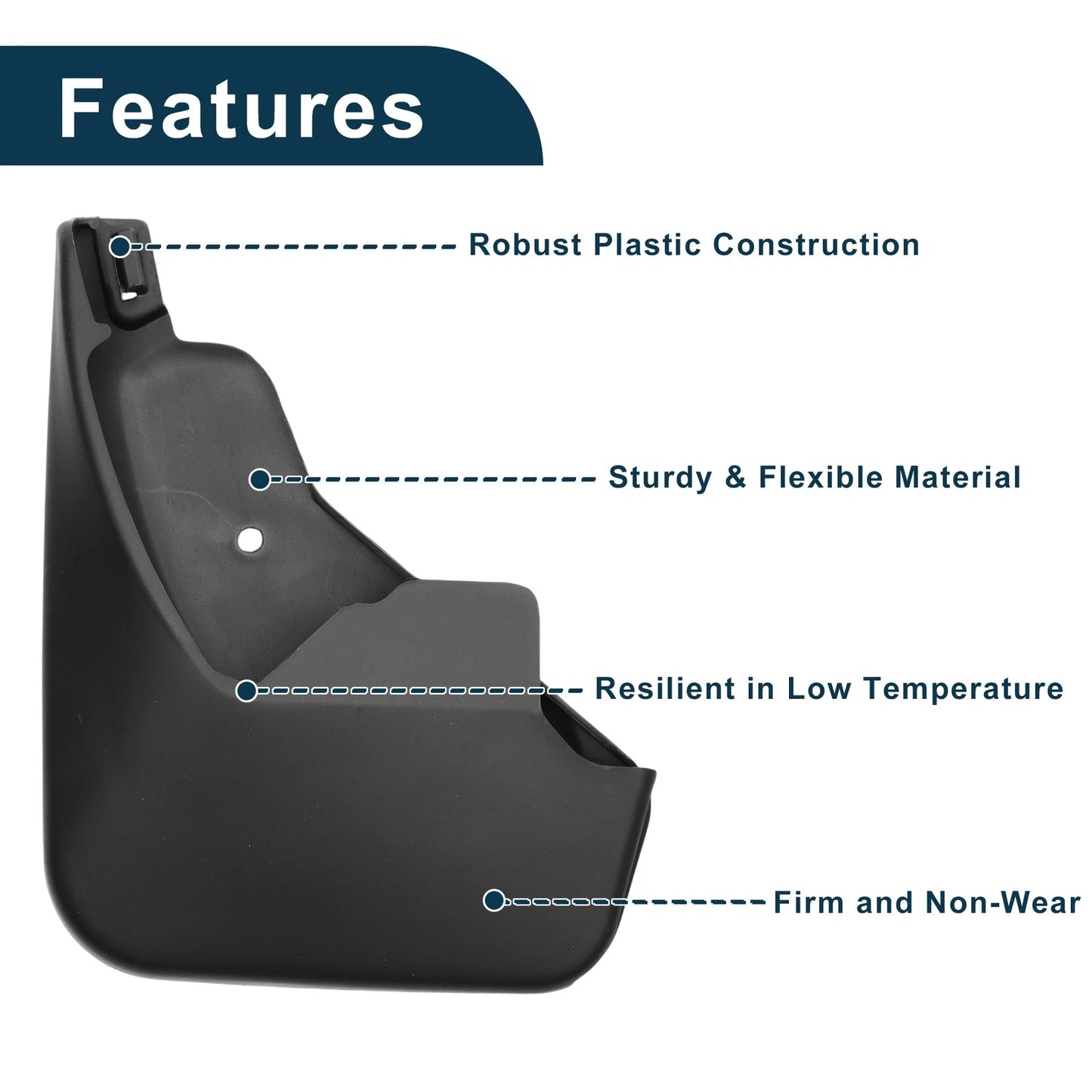Mud Flaps Splash Guards for Peugeot 308 II Hatchback (2014-2017) 1 Set
