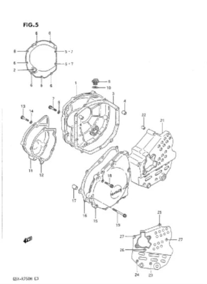 Inox Bolts Engine Cover for Suzuki GSX-R 750 (1985–1987)