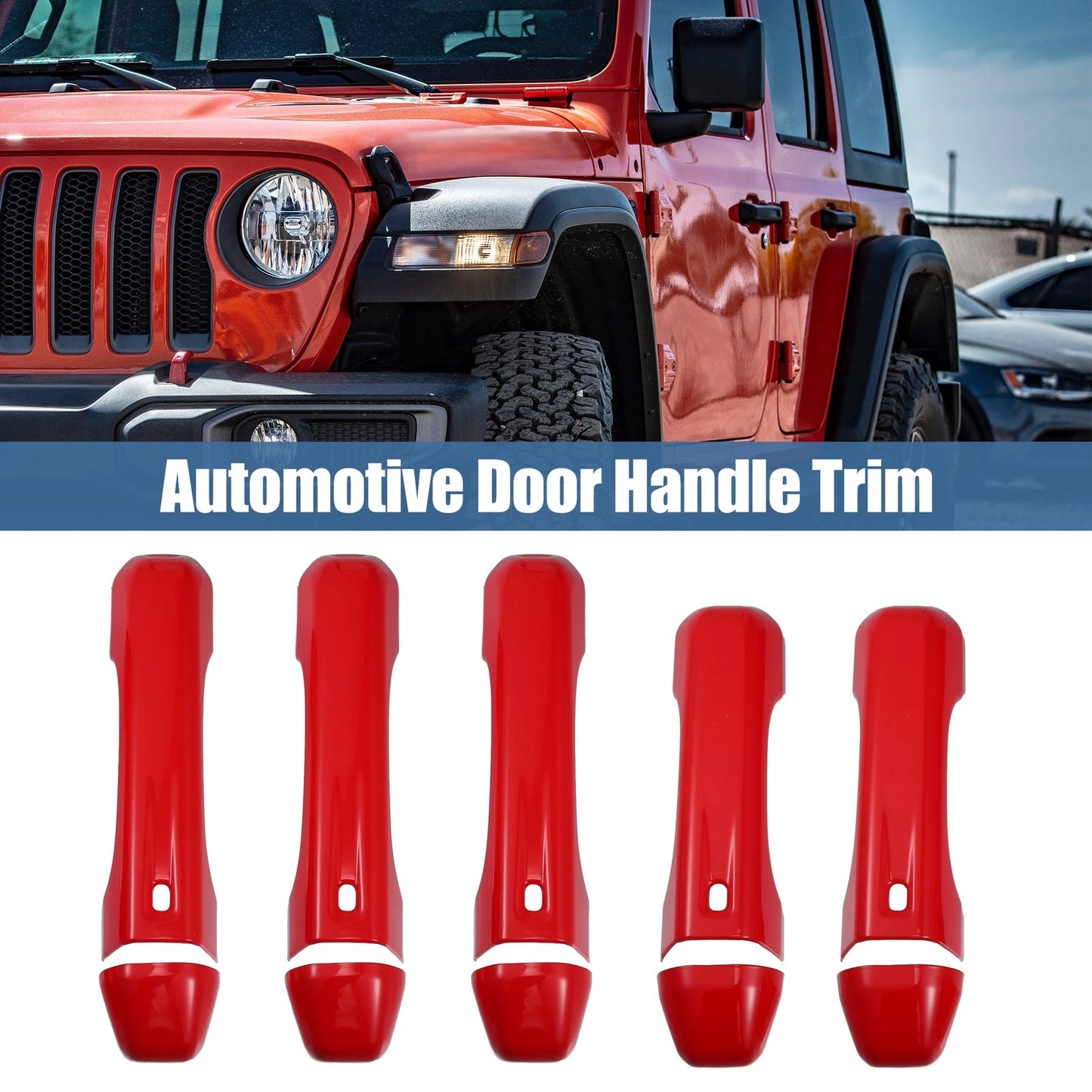 Automotive Door Handle Cover Trim for Jeep Wrangler JL JLU (2018-2023)