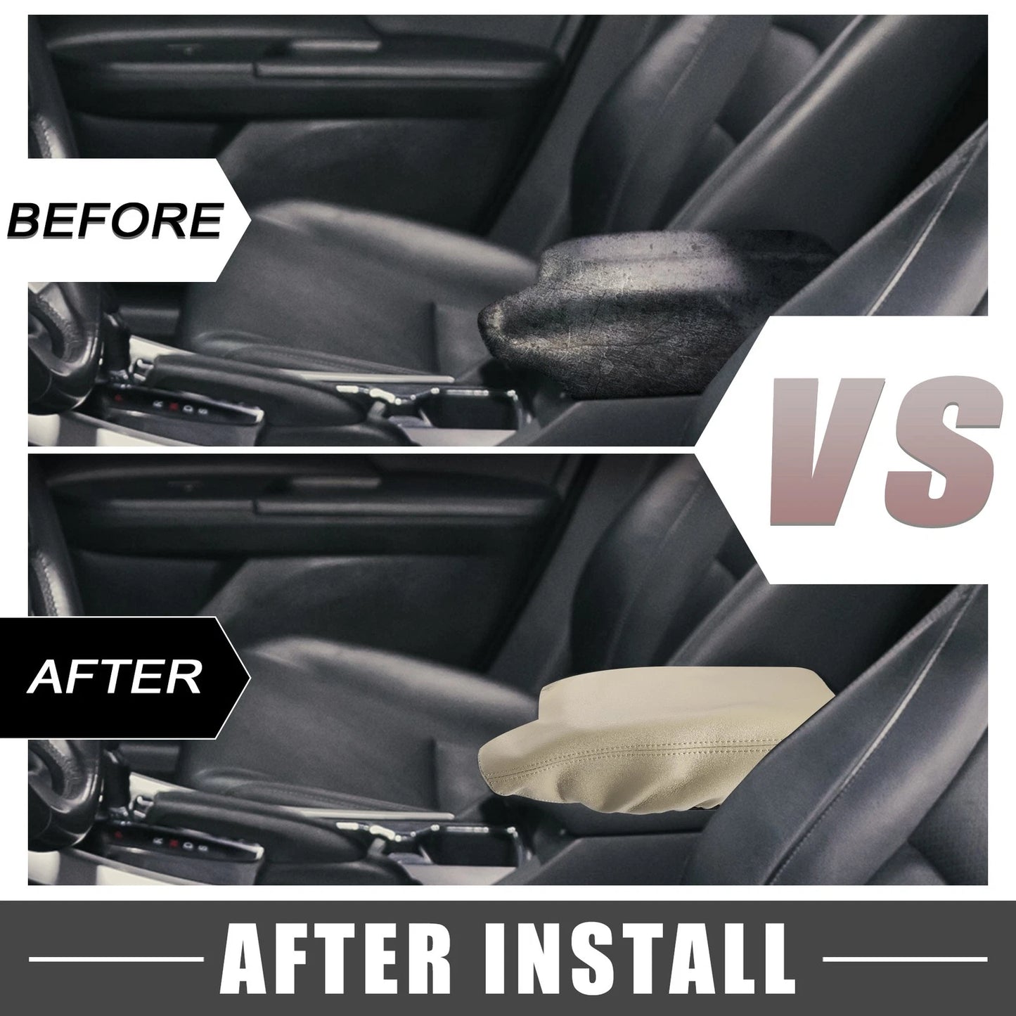 Beige Center Console Armrest Cover Trim for Honda Accord (2013-2017)