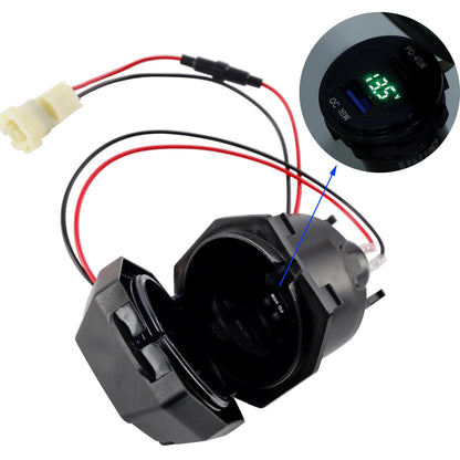 USB + Type-C Fast Charger for Kawasaki Versys 650 (2022-2024)