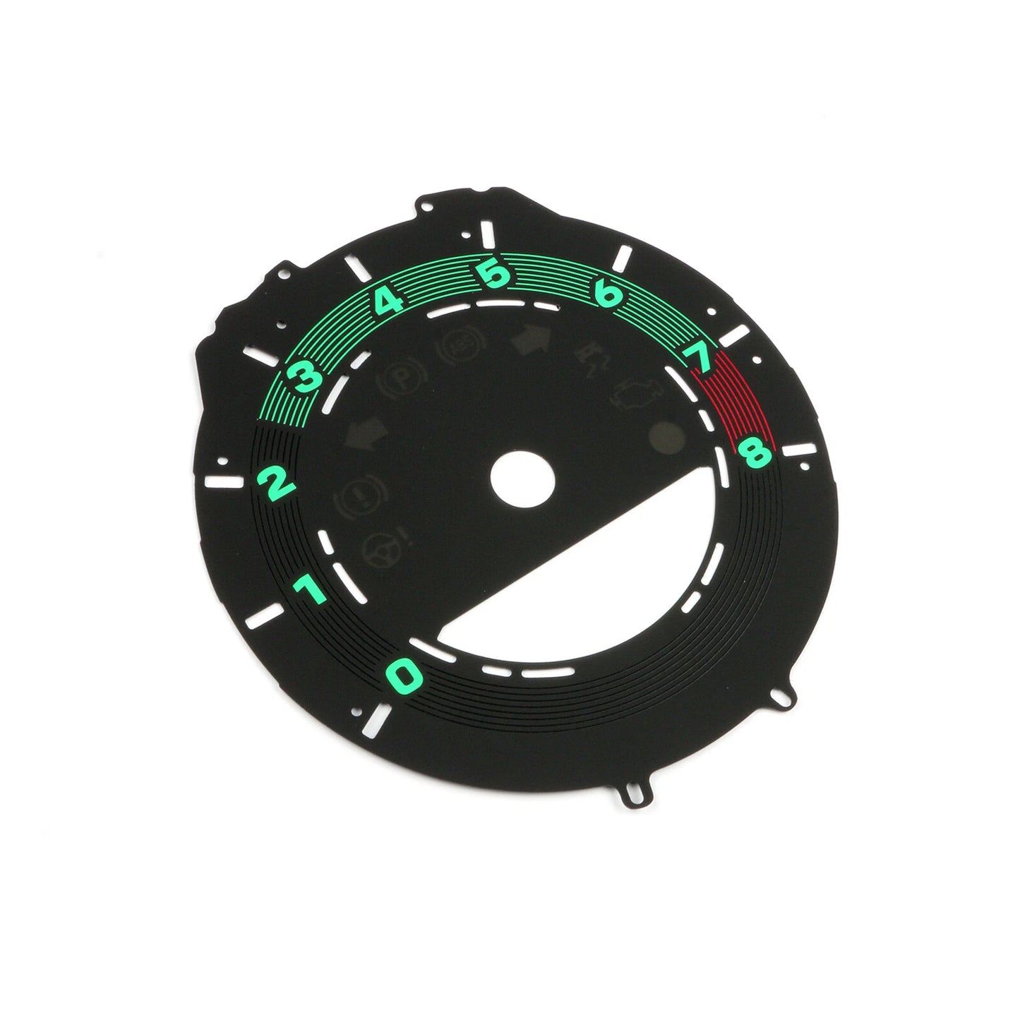 Gauge Face Overlay Paper for Porsche 992 (2019-2025) Fluorescent Green