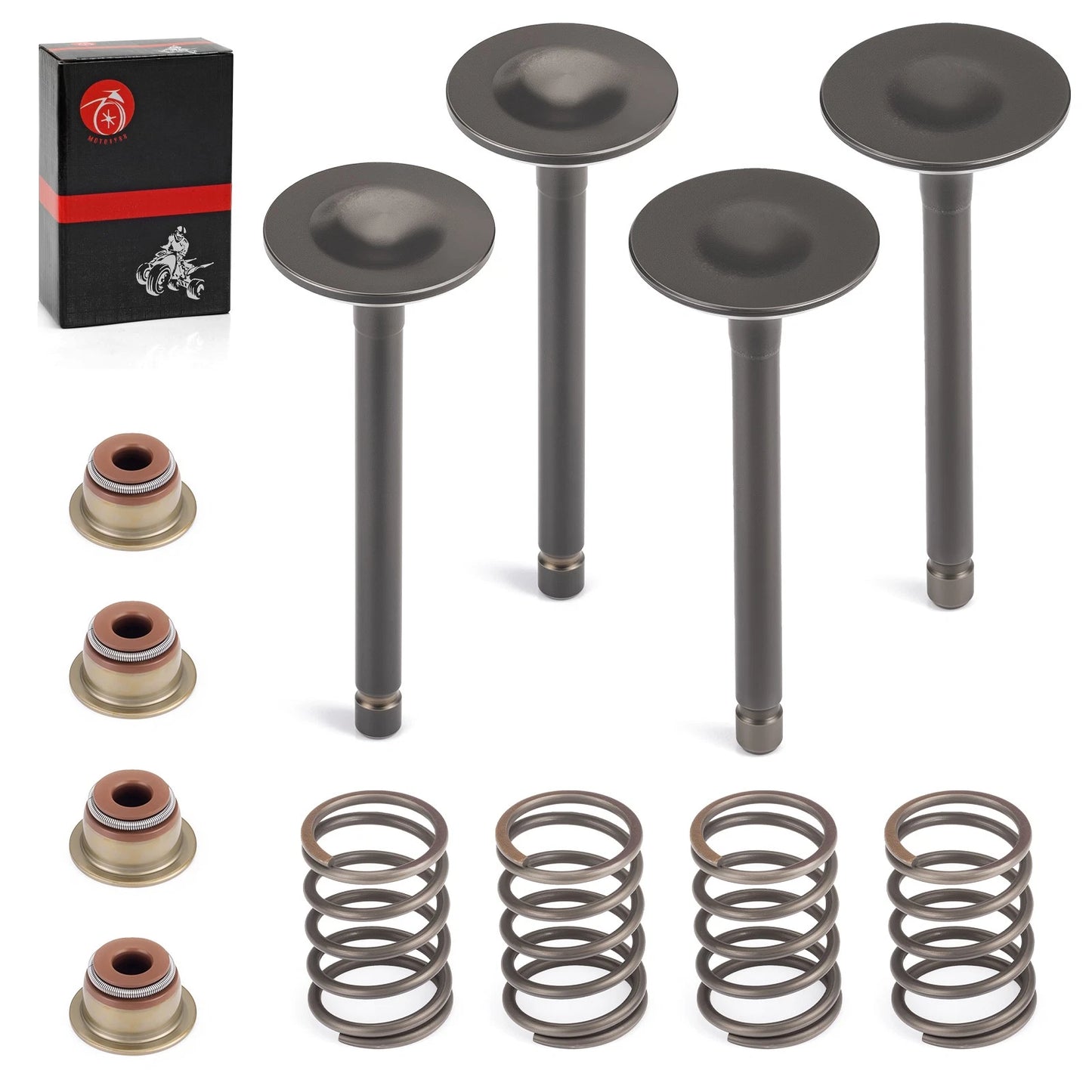 Intake Exhaust Valve Kit & Seals Spring for EZGO Gas Golf Cart (1996–2026)
