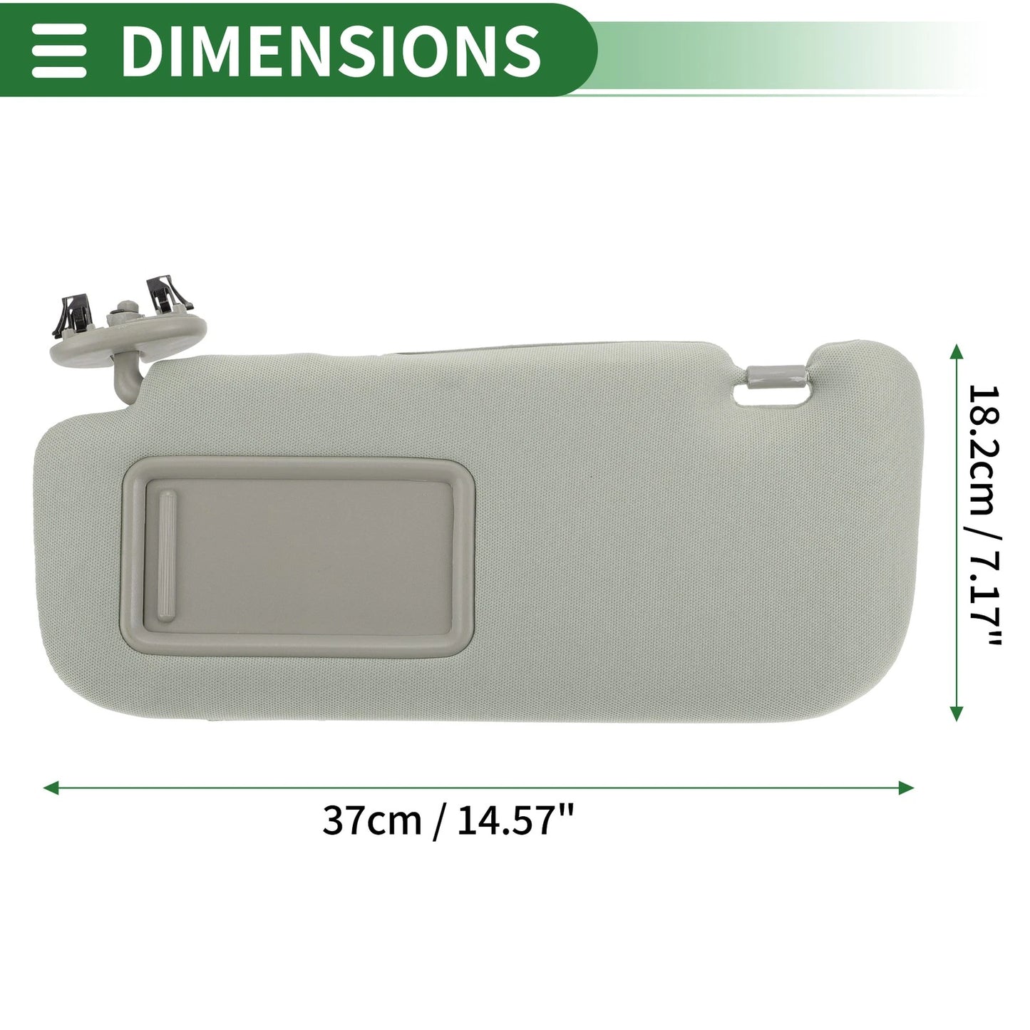 Left Car Sun Visor for Toyota Corolla 2009-2013 with Mirror