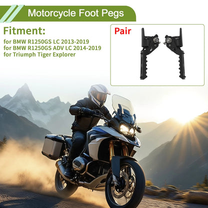 Motorcycle Foot Pegs / 1 pair / Footrest Black for BMW R1250GS LC (2013–2019)