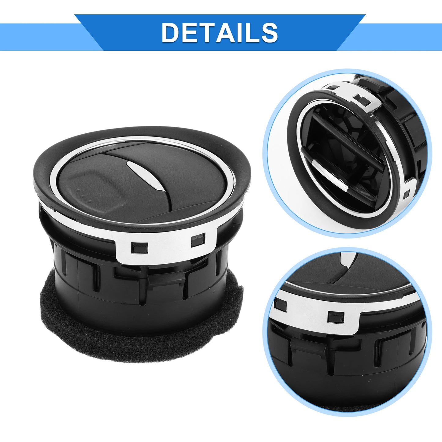 Center Dash A/C Outlet for Ford Mondeo 2007-2014 - Black Silver Tone
